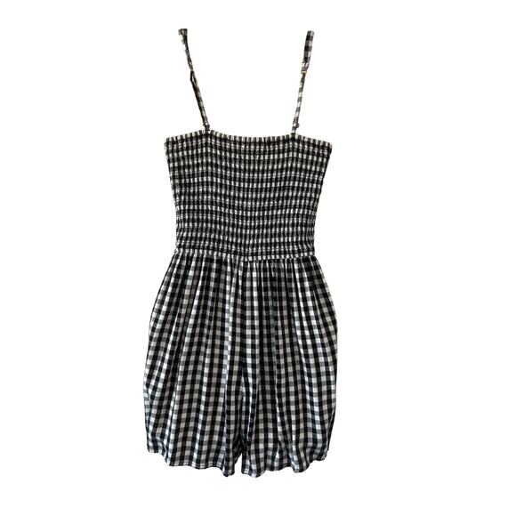 Hollister- Gingham Black and White Romper Size Small - Picture 2 of 8